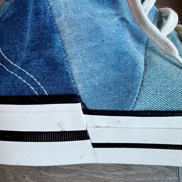 Converse Chuck 70 Plus High ‘Distressed Denim’ A12044C Navy/Egret/Black Sz 10.5 - Picture 5 of 8